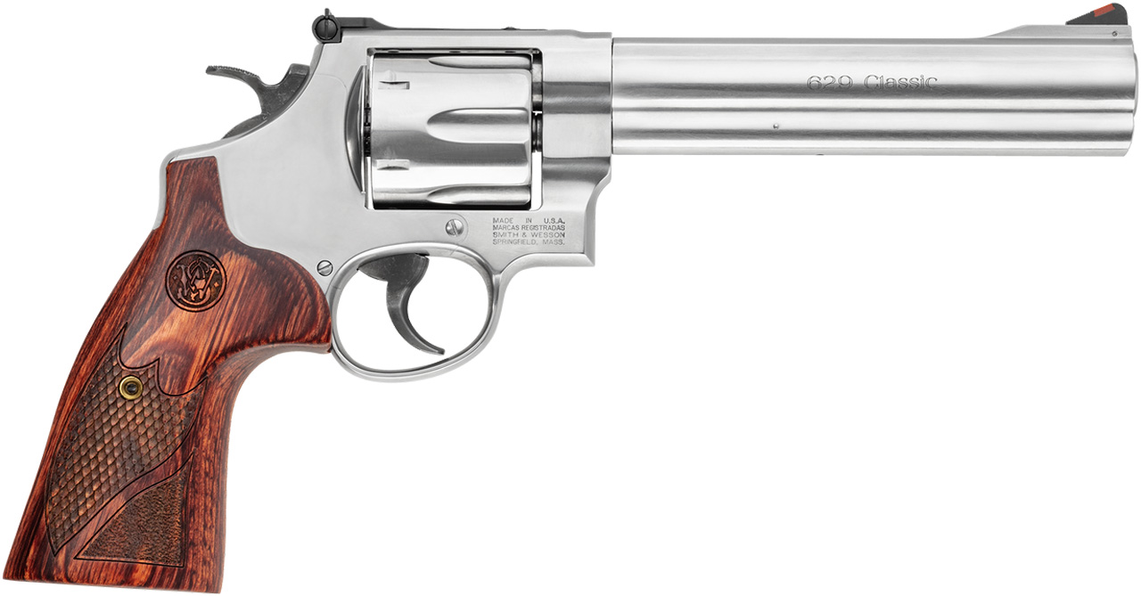 Smith & Wesson 629 44 Magnum 6"Barrel Deluxe Wood Grip Revolver 150714 - Smith & Wesson - 44 Magnum | 44 Special