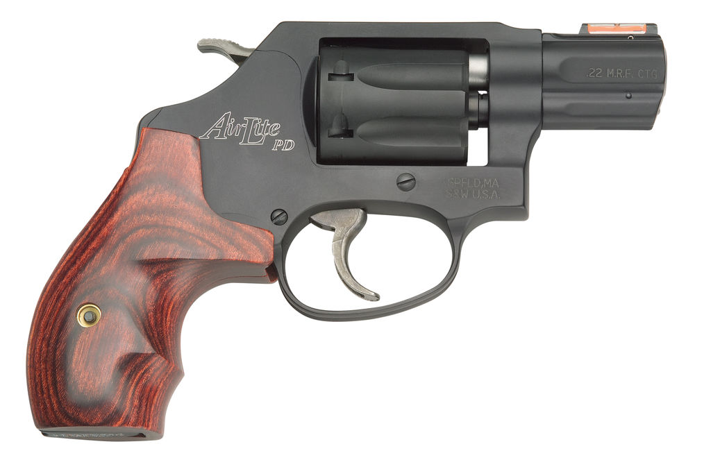 Smith & Wesson Revolver M351 Airlite Centennial 22 Mag Blued 7 Round Hi Viz - Smith & Wesson - 22 Magnum