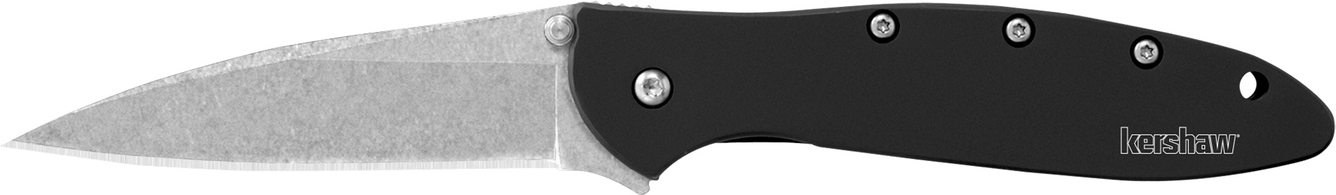 Kershaw 1660SWBLK Leek 3" Folding Knife 14C28N Blade Black Handle