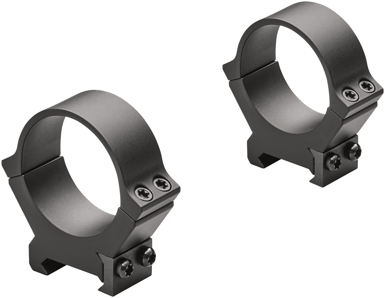Leupold PRW2 34mm Medium Steel Cross-Slot Ring Set Matte Black - Leupold - 34MM