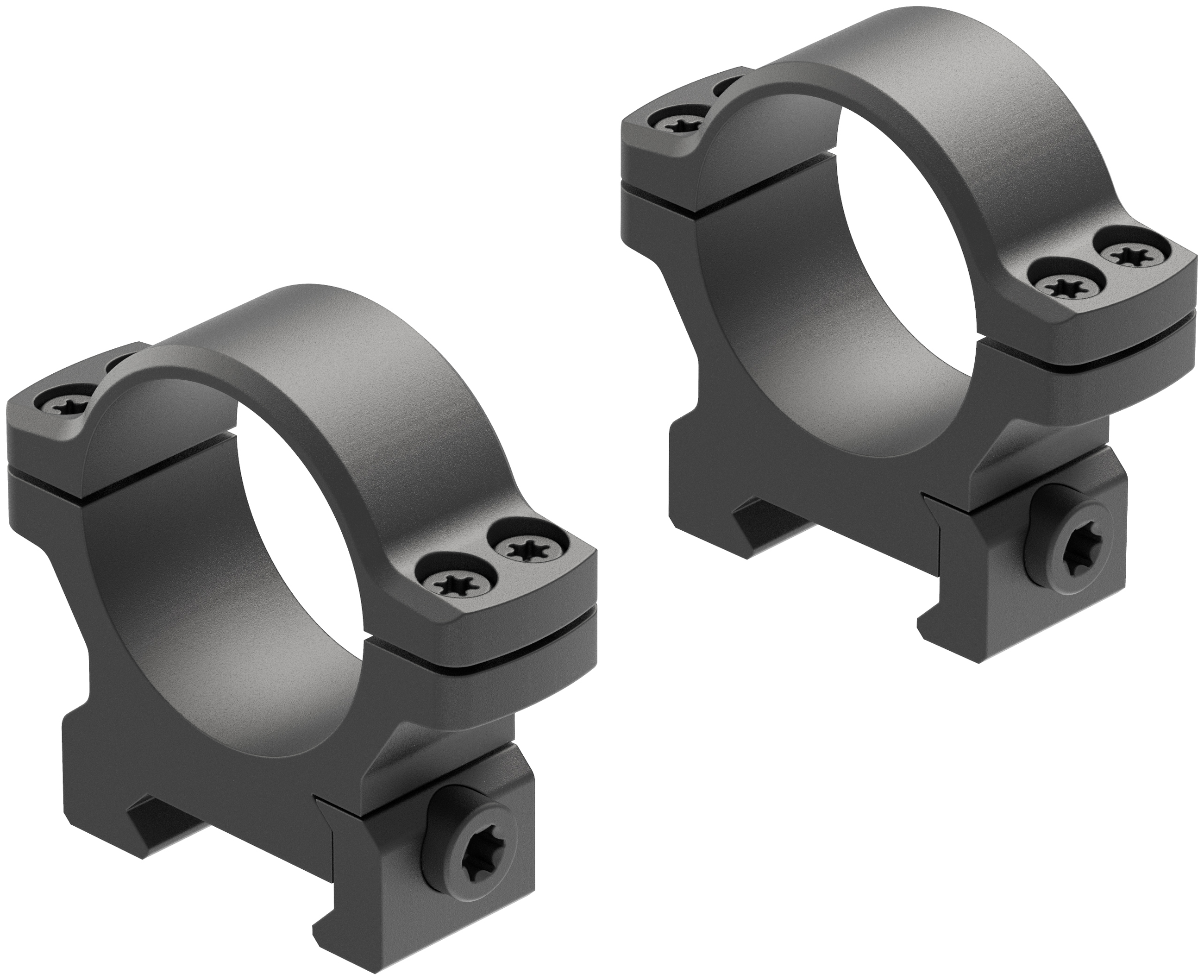 Leupold BackCountry 30mm Low Aluminum Cross-Slot Ring Set Matte Black - Leupold - 30MM