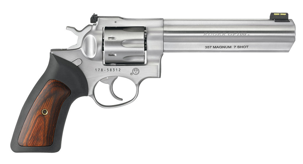 Ruger GP100 357 Magnum 6in 7rd Satin Stainless Revolver (1773) - Ruger - 357 Magnum | 38 Special