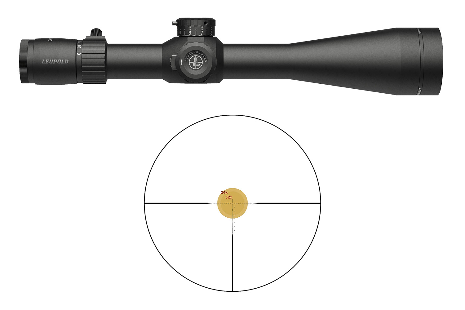 LEUPOLD Mark 4HD 8-32x56mm Side Focus PR3-Mil FFP Retile Riflescope 183971