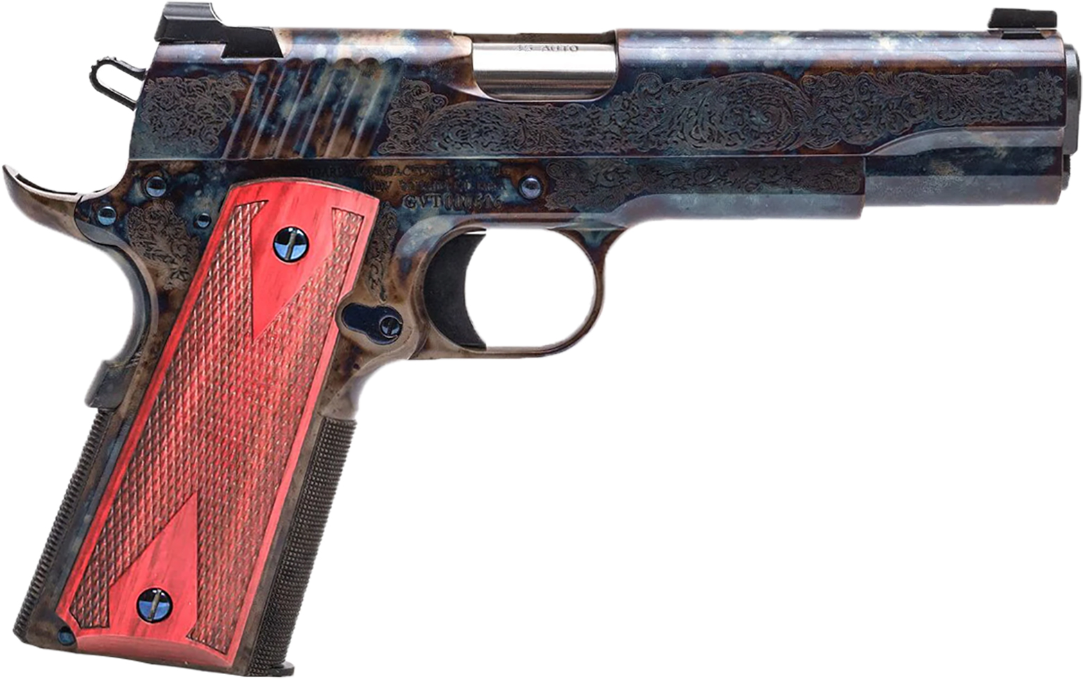 Standard Manufacturing 1911 Case Hardened Engraved .45ACP 5"