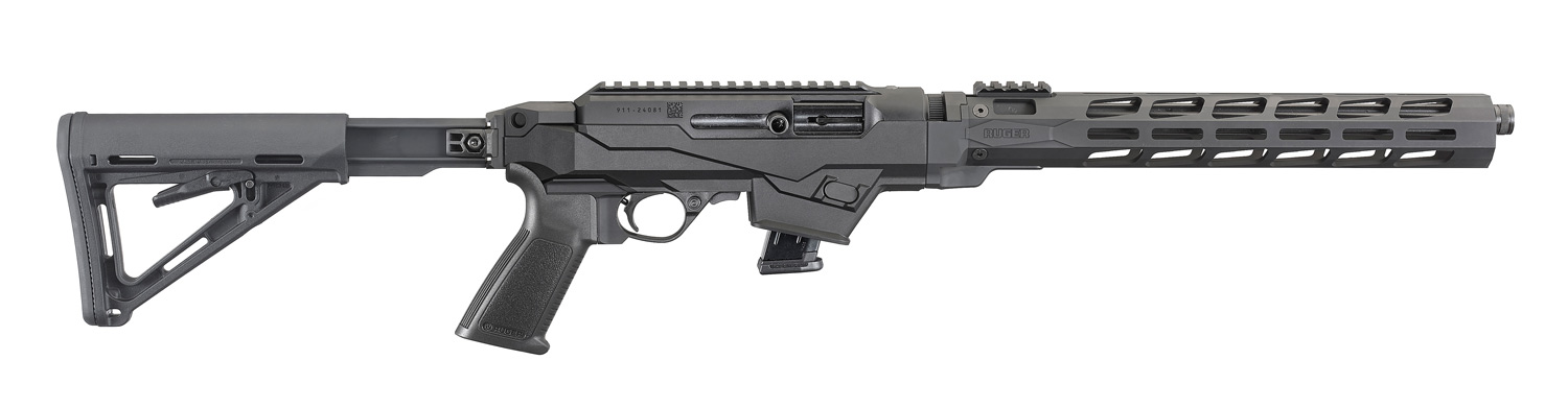 Ruger PC Carbine 9mm Luger 16.12in 10+1rd 6 Posn Magpul MOE Stock Blk Rifle - Ruger - 9mm