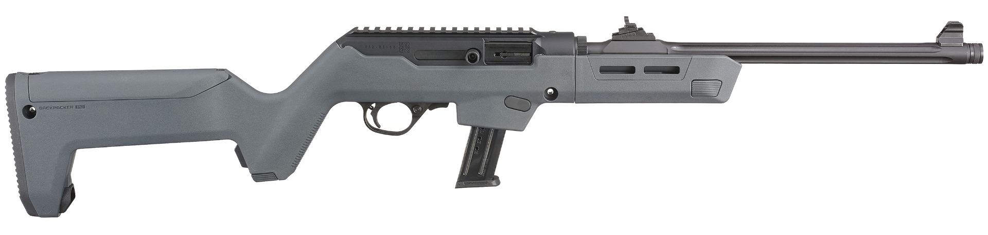 Ruger PC Carbine 9mm Luger 17+1 16.10" Threaded/Fluted Barrel Stealth Gray Magpul Backpacker - Ruger - 9mm
