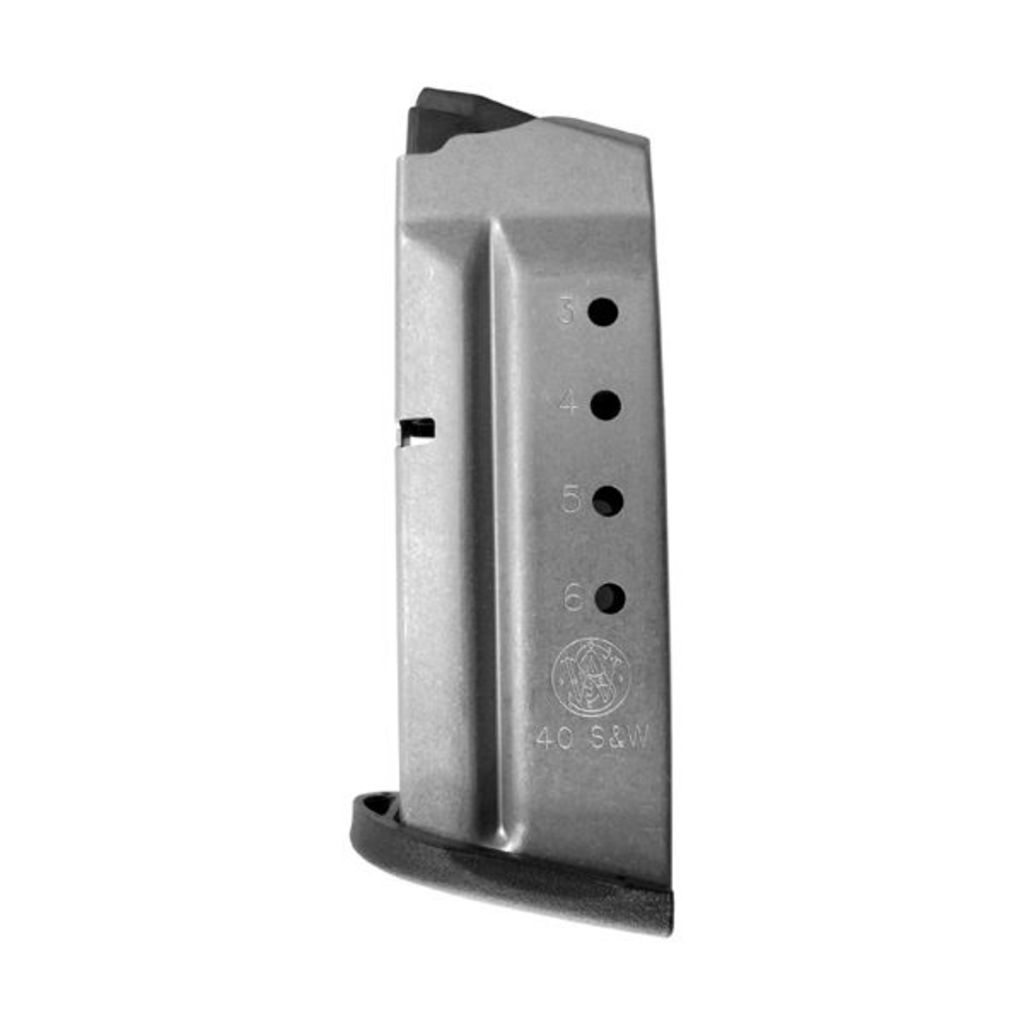Smith & Wesson 199330000 M&P Shield 6rd 40 S&W Magazine Fits S&W M&P Shield Stainless Steel - Smith & Wesson - 40 S&W