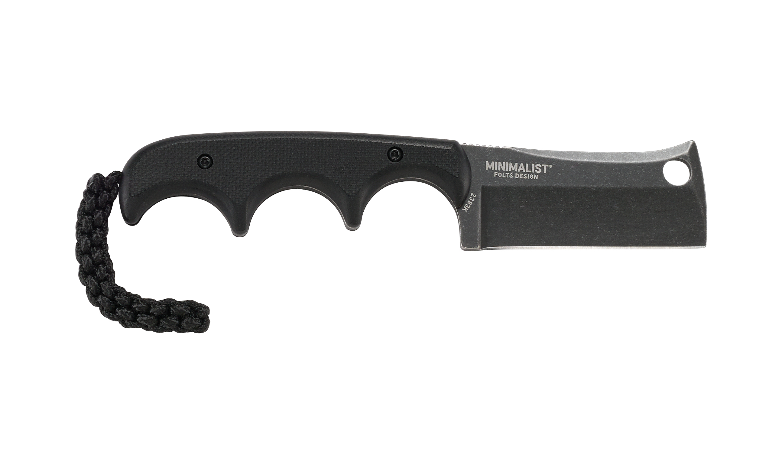 CRKT Minimalist Cleaver Blackout Fixed Knife 2 1-8" Blade Black