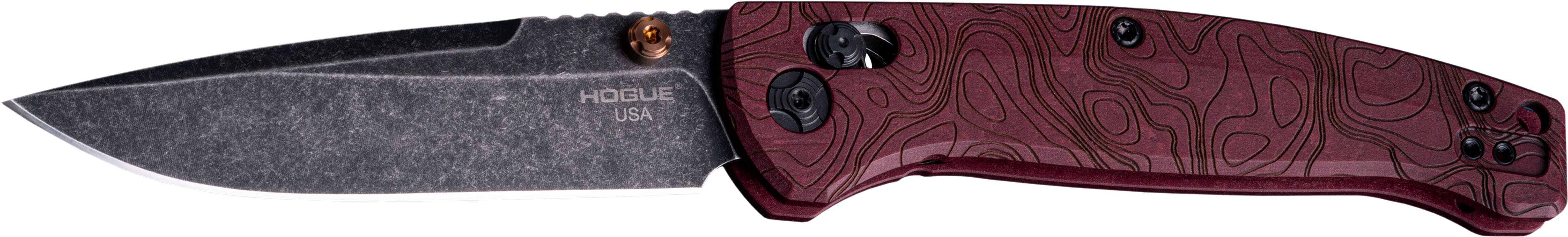 HOG 24452 MYSTO 3.4 CLIP PNT BLK STONEWASH - Hogue - DROP POINT