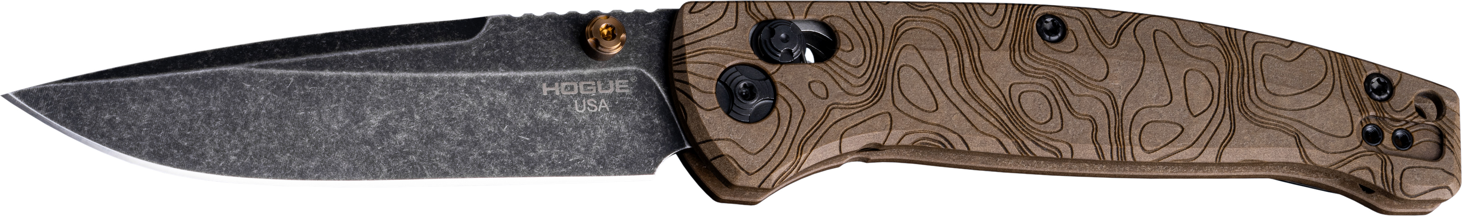 HOG 24453 MYSTO 3.4 CLIP PNT BLK STONEWASH - Hogue - DROP POINT