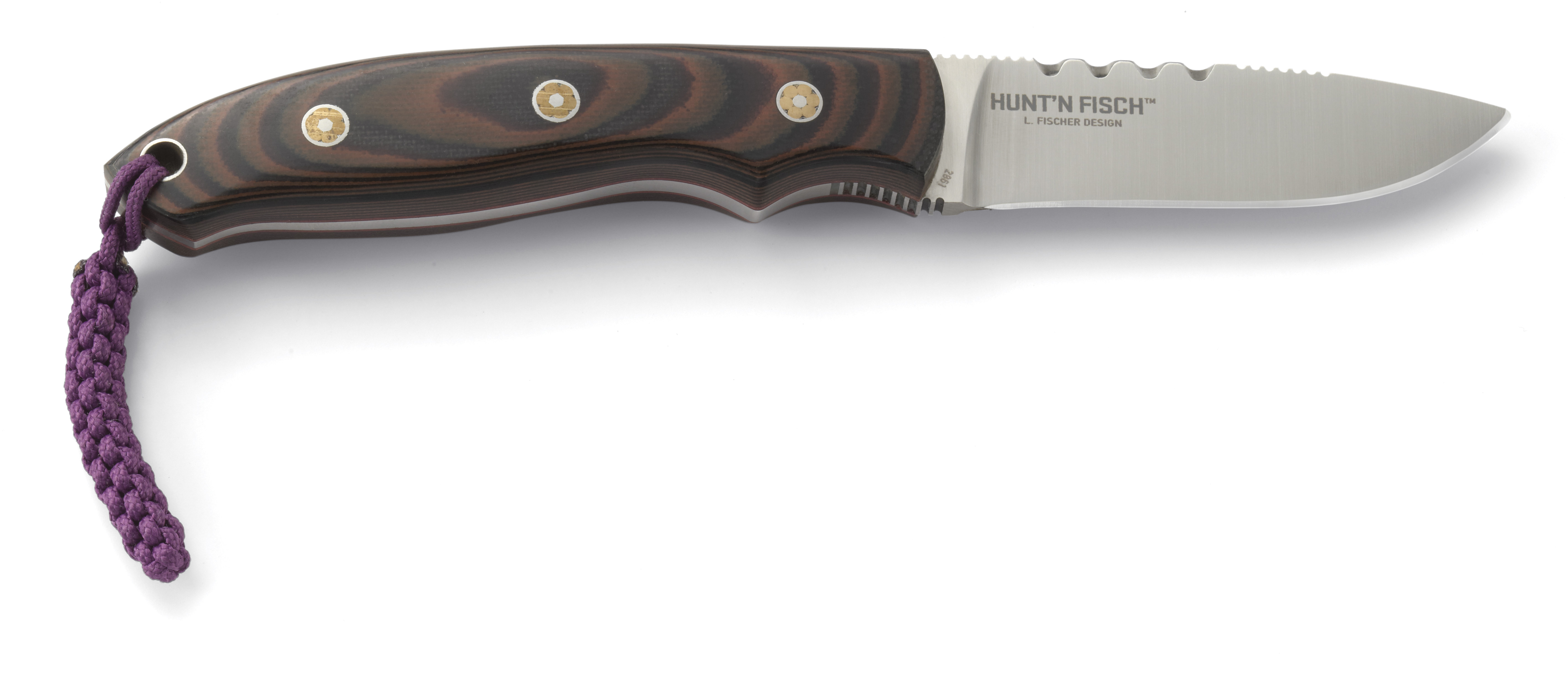 CRKT 2861 Hunt'N Fisch 2.99" Fixed Blade, G10 Handle, Leather Sheath