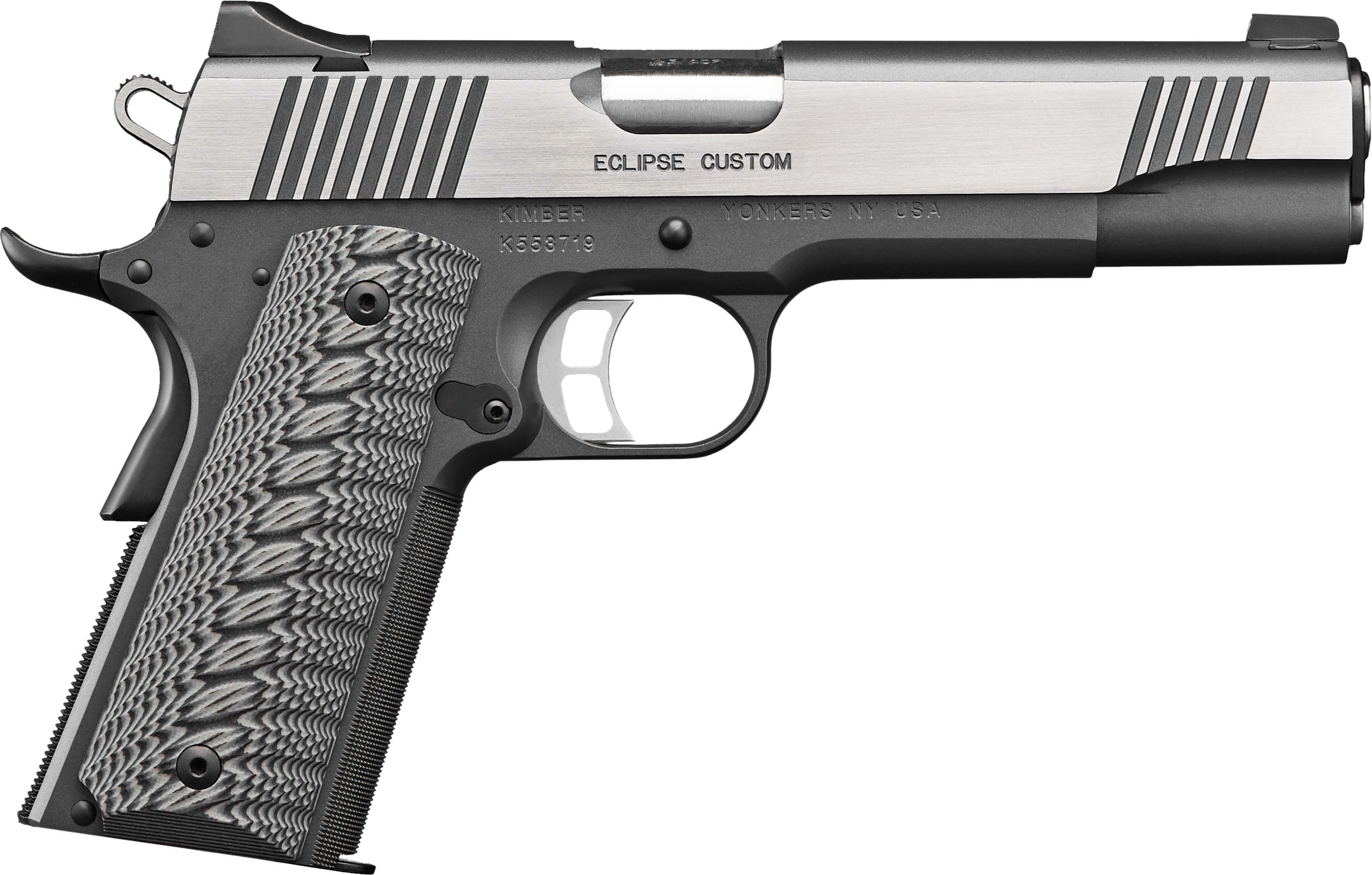 Kimber Mfg Inc 3000238 Eclipse Custom 45 ACP 7+1 5" Stainless Match...