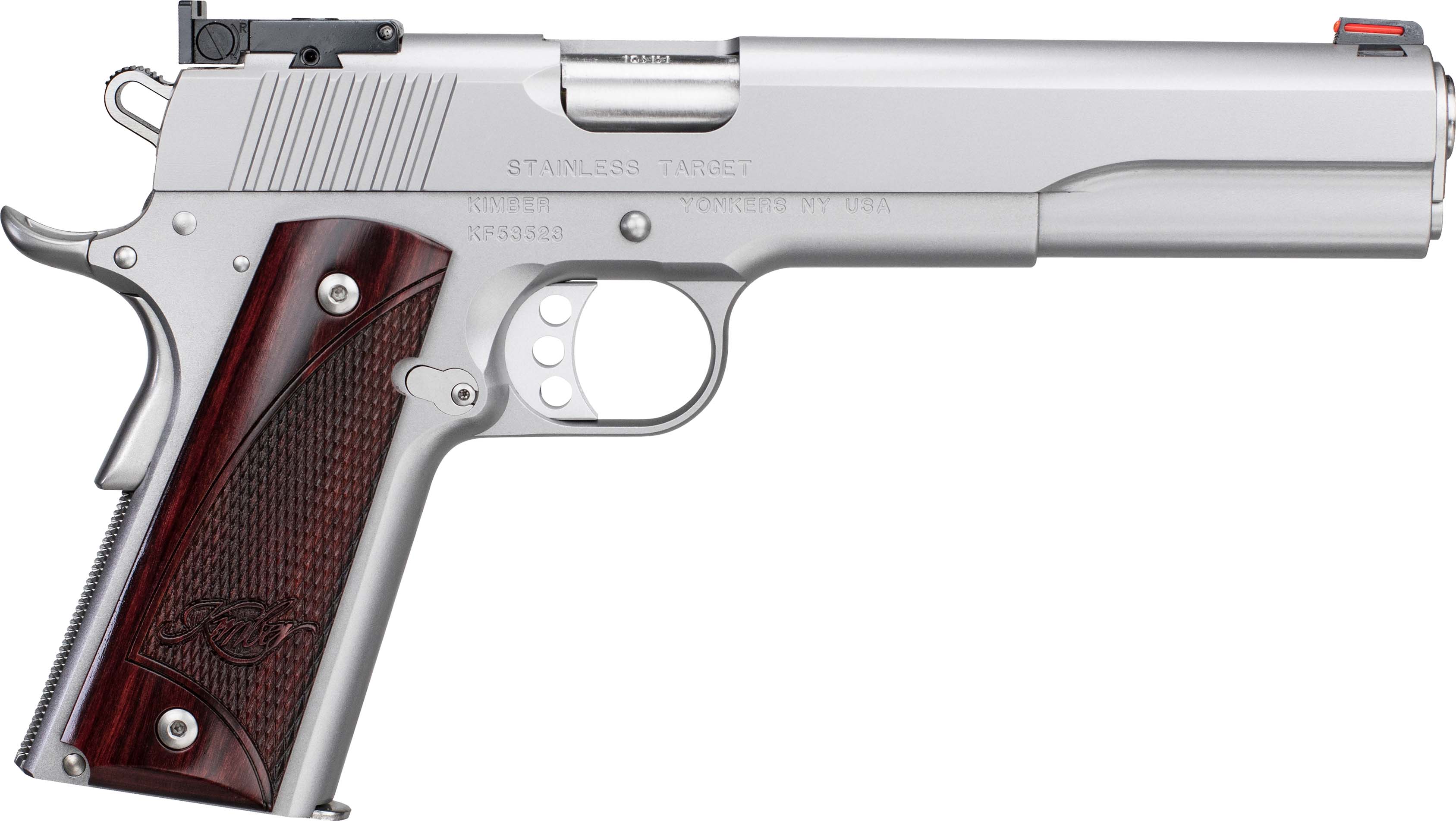 KIMBER 1911 Stainless Target Long Slide 45 ACP 6" Semi-Auto Pistol 3000373 - Kimber - 45 ACP