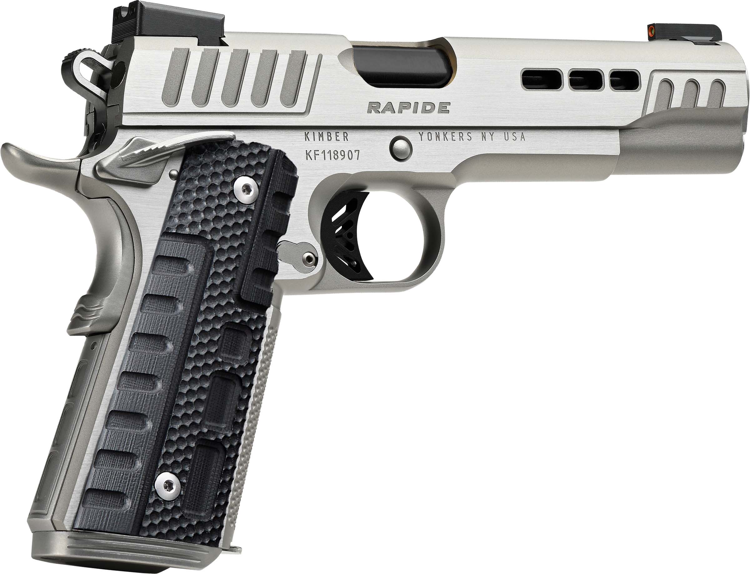 Kimber Rapide Frost 1911 .45 ACP - 5" Barrel, Black G-10 Grips, Tru-Glo TFX Pro Sights, Match Grade Trigger - Kimber - 45 ACP