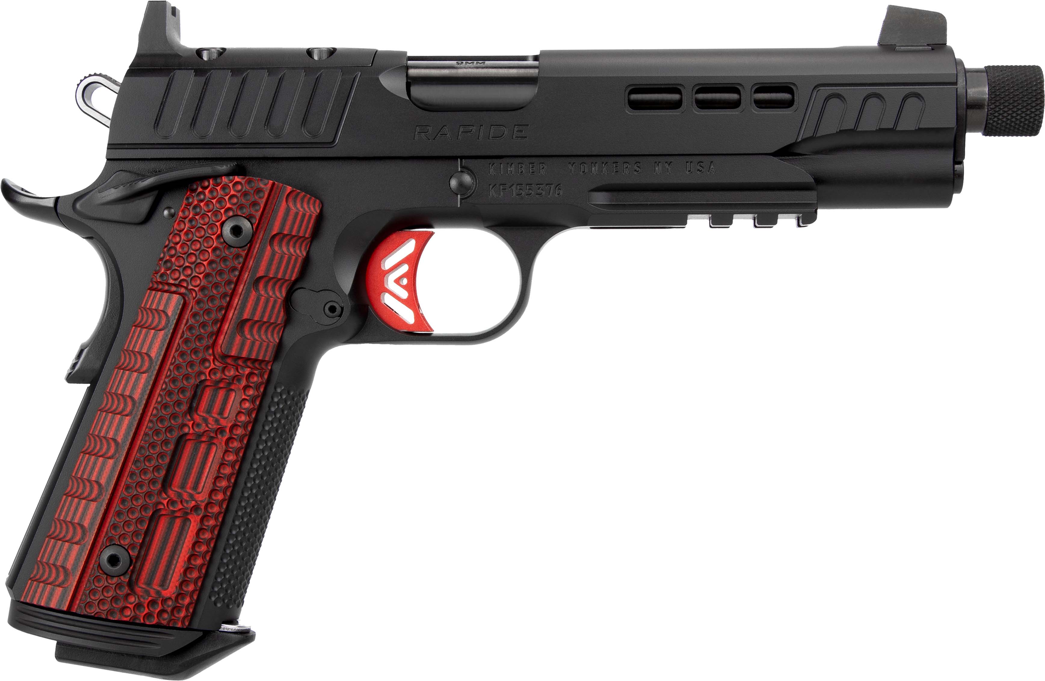 Kimber Rapide Heat .45ACP 5" DLC Barrel, Red G10 Grips, Picatinny, 8rd Mag