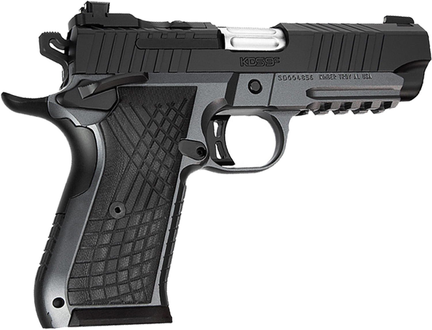Kimber Mfg.inc 3100018 KDS9C Rail 9mm 10+1 4.09" KimPro Gray/Black... - Kimber - 9mm