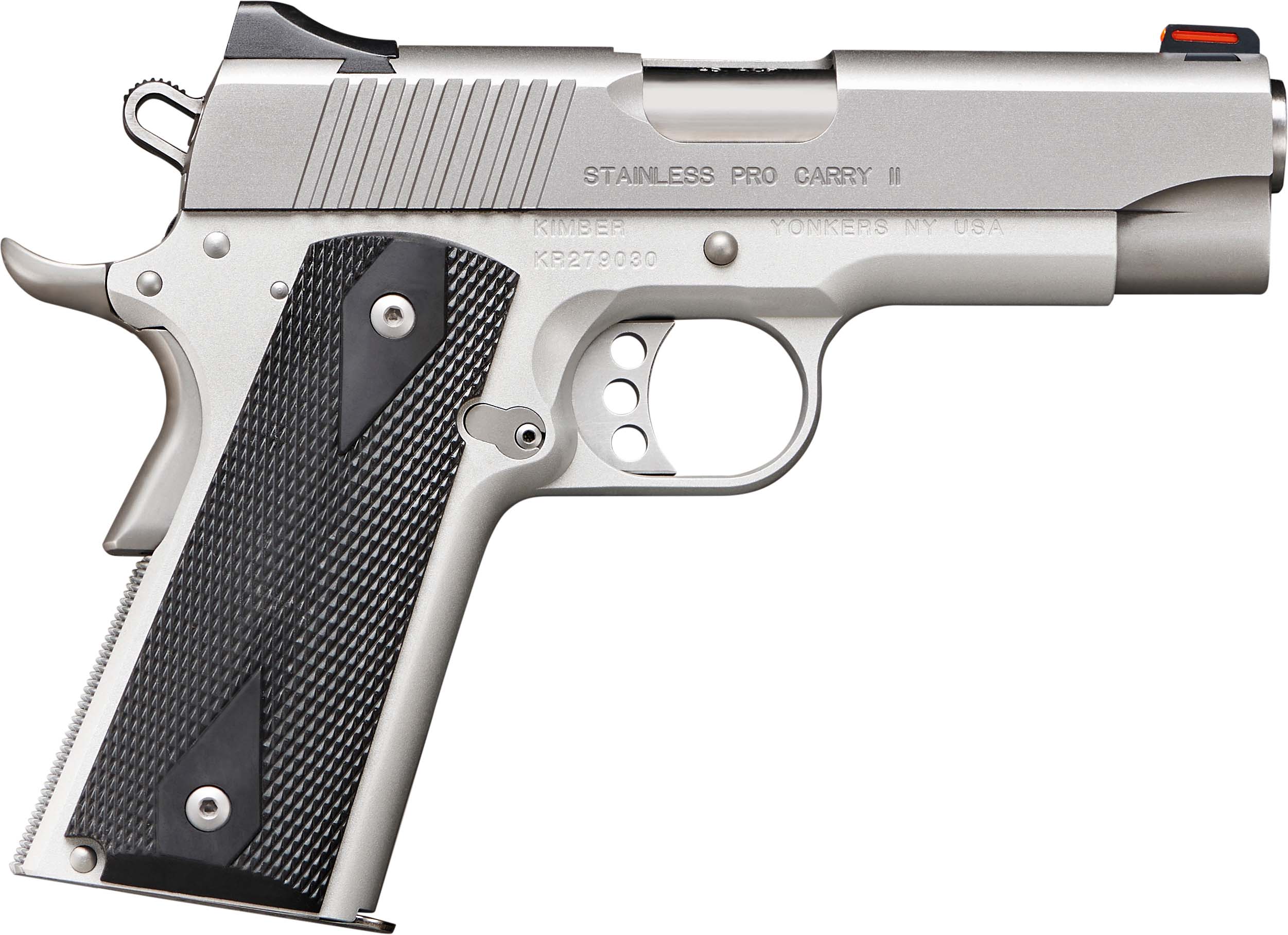 Kimber 3200052CA Stainless Pro Carry II .45 ACP 7+1 Red Fiber Optic - Kimber - 45 ACP