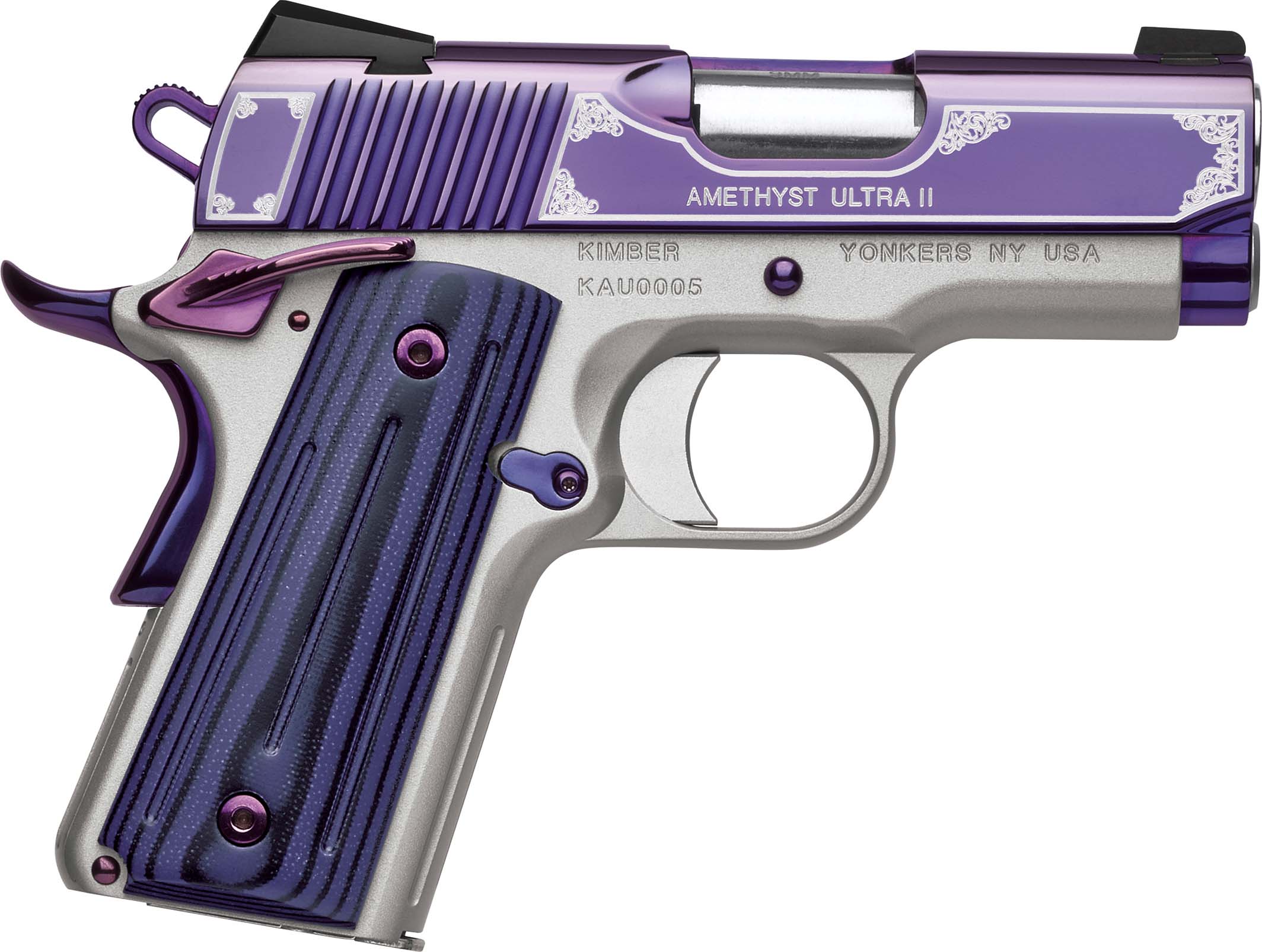 Kimber 3200319 Amethyst Ultra II 9mm Pistol, Tritium Sights, 8rd, G-10 Grips - Kimber - 9mm
