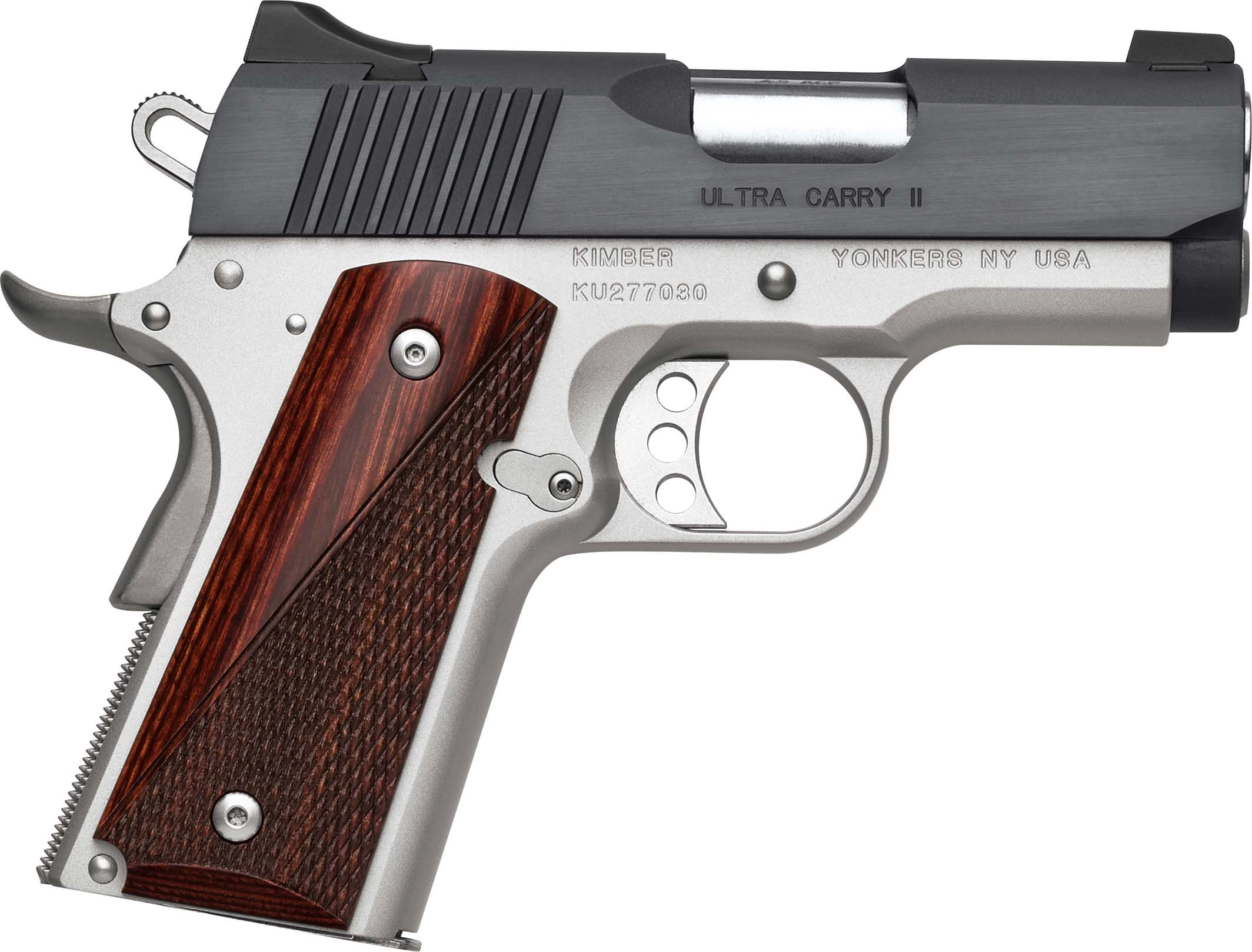 Kimber 3200392 Ultra Carry II 9mm Two-Tone Pistol, Rosewood Laser Grips - Kimber - 9mm