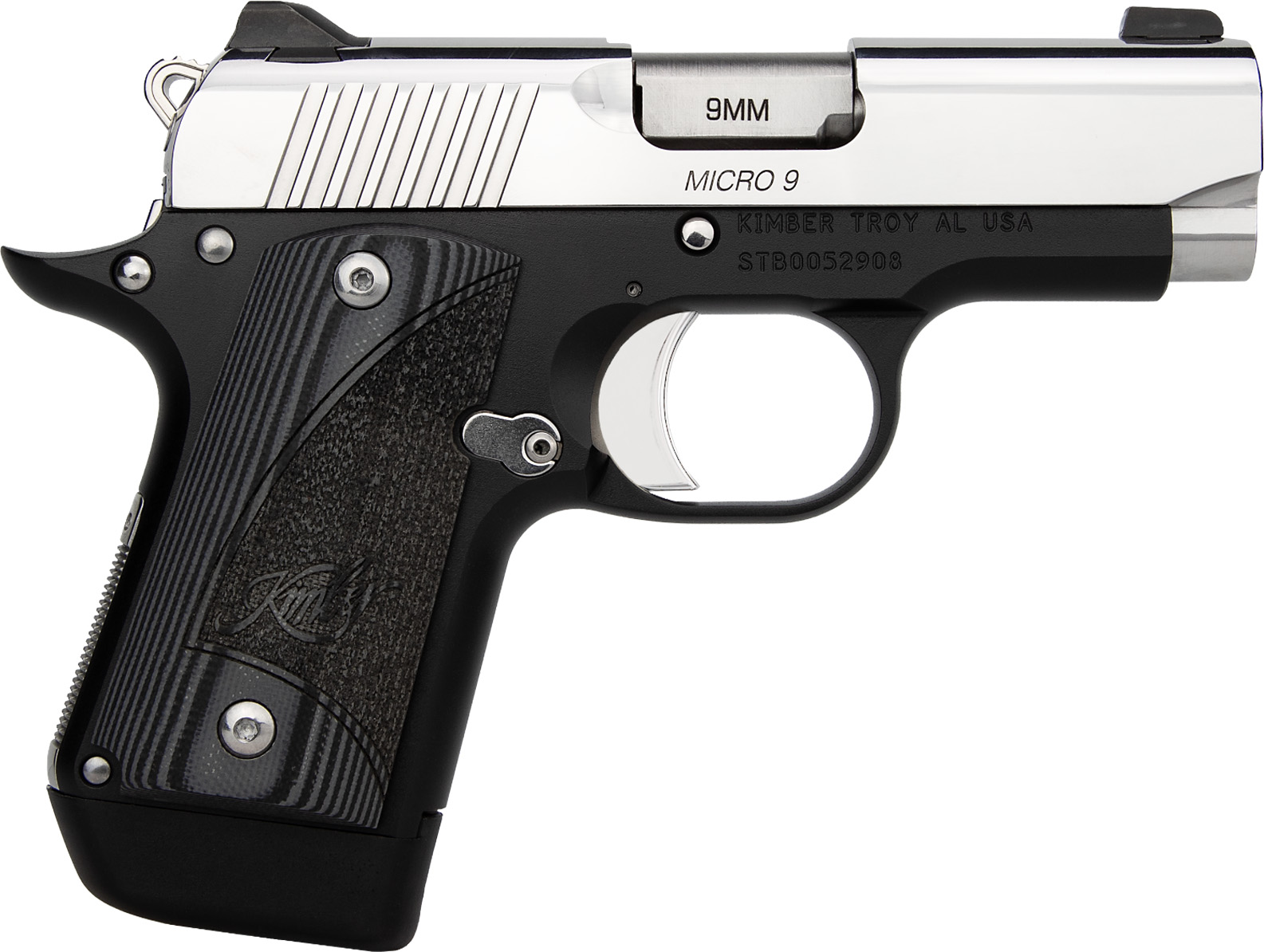 Kimber Micro 9 Black Diamond 9mm 3.1" 7RD Two Tone Slide