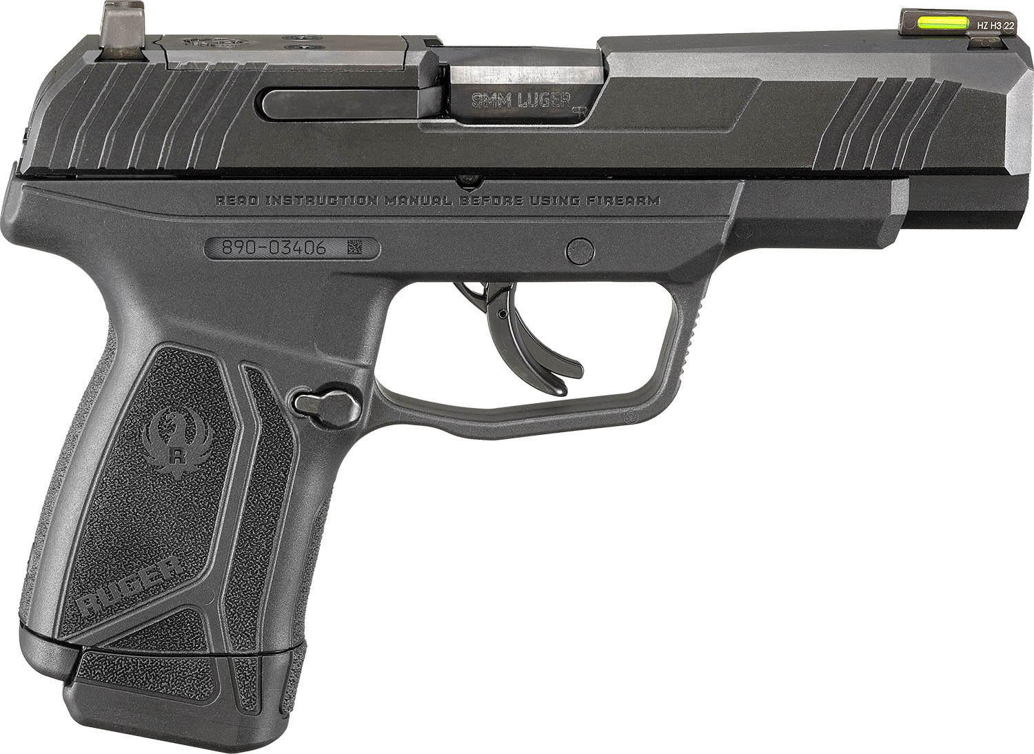 Ruger MAX-9 9mm 4in 10rd/12rd Black Polymer Striker Fired Pistol (03507)