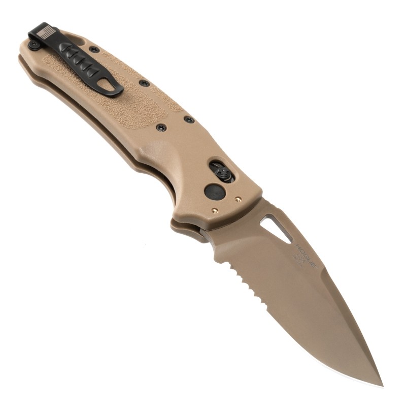 Hogue Sig Sauer K320 M17 Folding Knife Coyote Tan 3.5 in. Able Lock Drop... - Hogue
