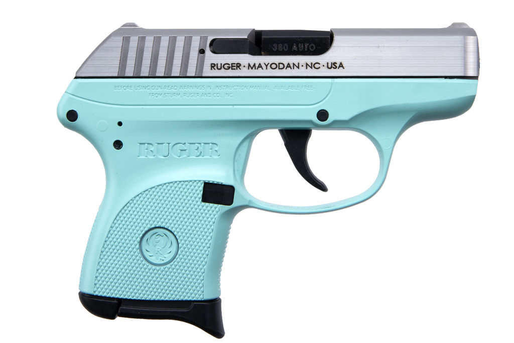 Ruger 3745 LCP 380 ACP Semi-Auto Pistol: 2.75" Stainless Steel, Turquoise-img-0