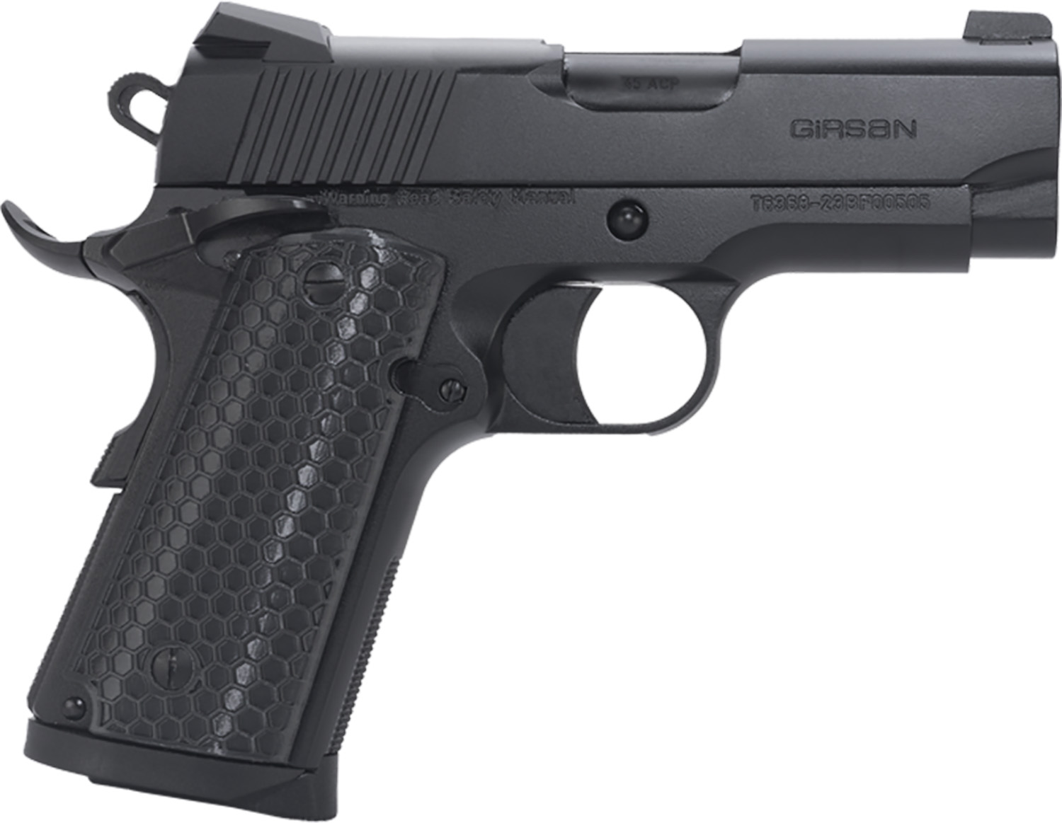 EAA GIRSAN 392050 MC1911 SC Untouchable Sub-Compact Frame 45 ACP 6+1...