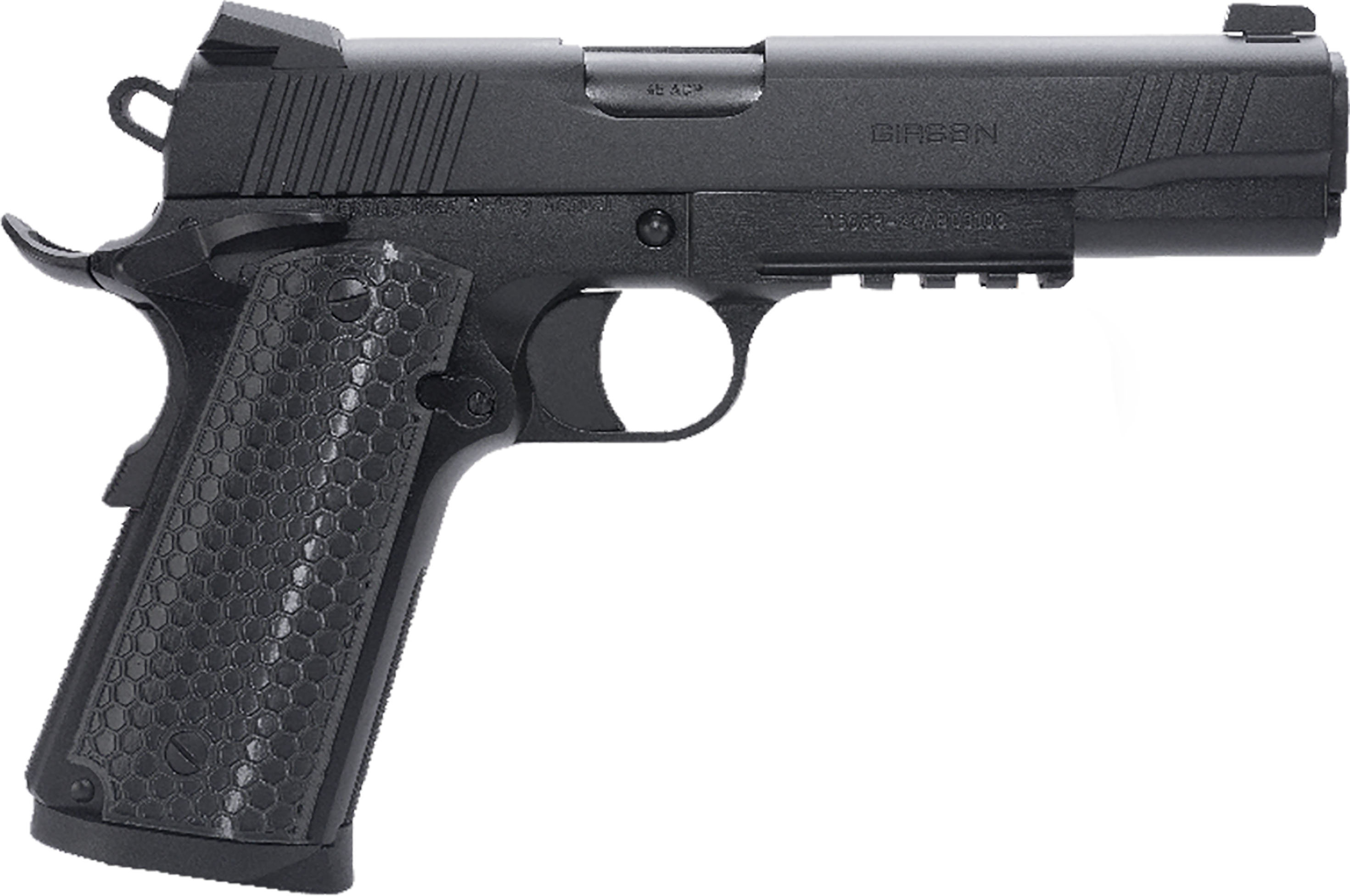 Girsan 392060 MC1911 S Untouchable Full Size 45 ACP 8+1 5” Black Steel