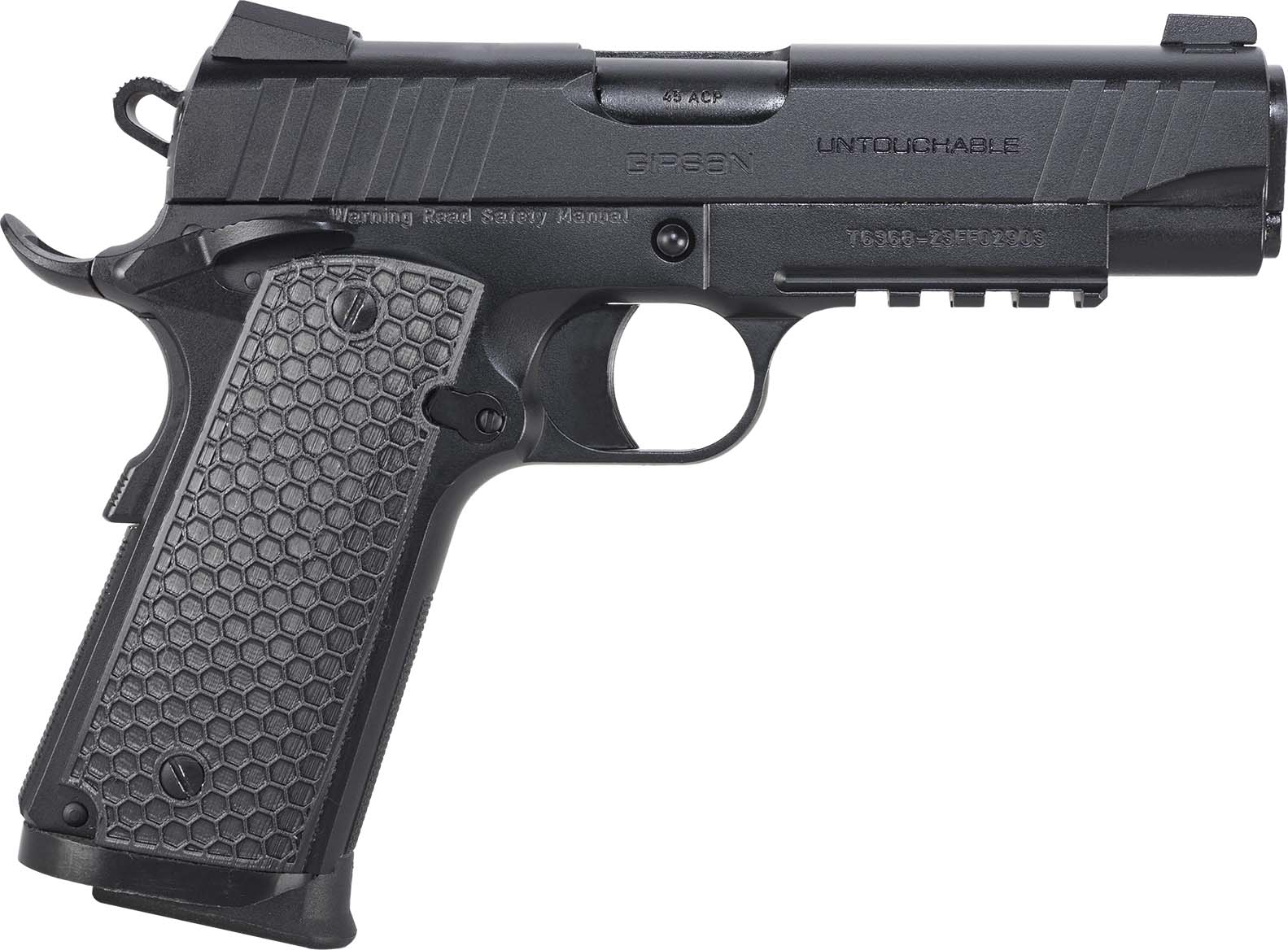 EAA Untouchable Commander 1911 45 ACP 4.4 in Black Steel 8 Round S/A - European American Armory - 45 ACP