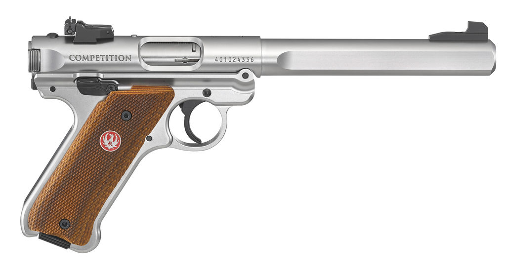 Ruger Mark IV Competition 22 LR 10+1 6.88" Satin Stainless Slab-Sided Bull Barrel