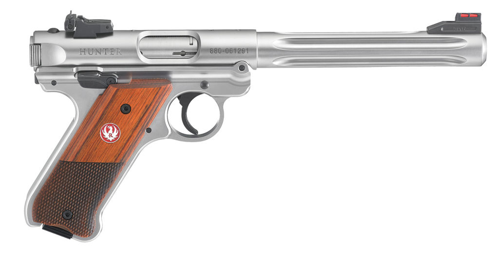 Ruger Mark IV Hunter 22LR 6.88in 10rd Satin Stainless Rimfire Pistol 40118 - Ruger - 22 LR