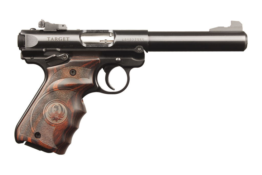 Ruger Mark IV Target 22 LR 5.50" Blued Bull Barrel Laminate Grips - Ruger - 22 LR