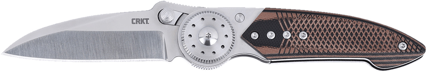 Crkt Walker 2.93" Plain Edge Folder Ss/Wood Blade BTN Lock 4200