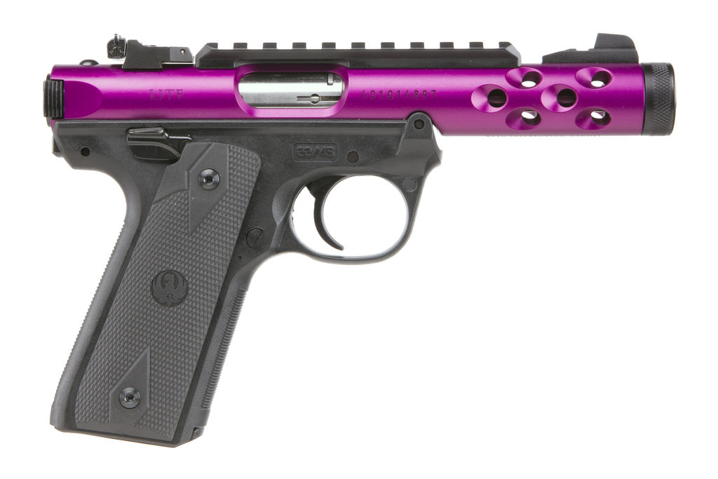 Ruger Mark IV 43915 .22LR Pistol, 4.4" Threaded Barrel, Purple Finish - Ruger - 22LR