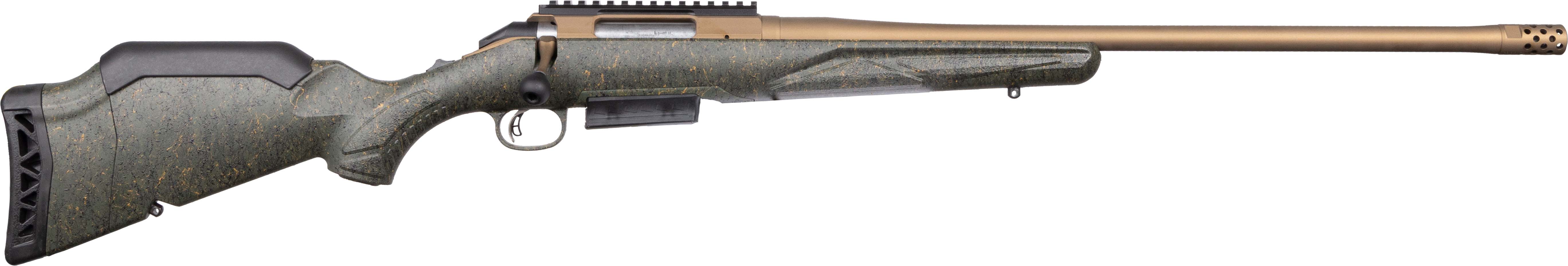 Ruger Gen II 450 Bushmaster 22" Spiral Fluted Barrel Green Splatter Stock