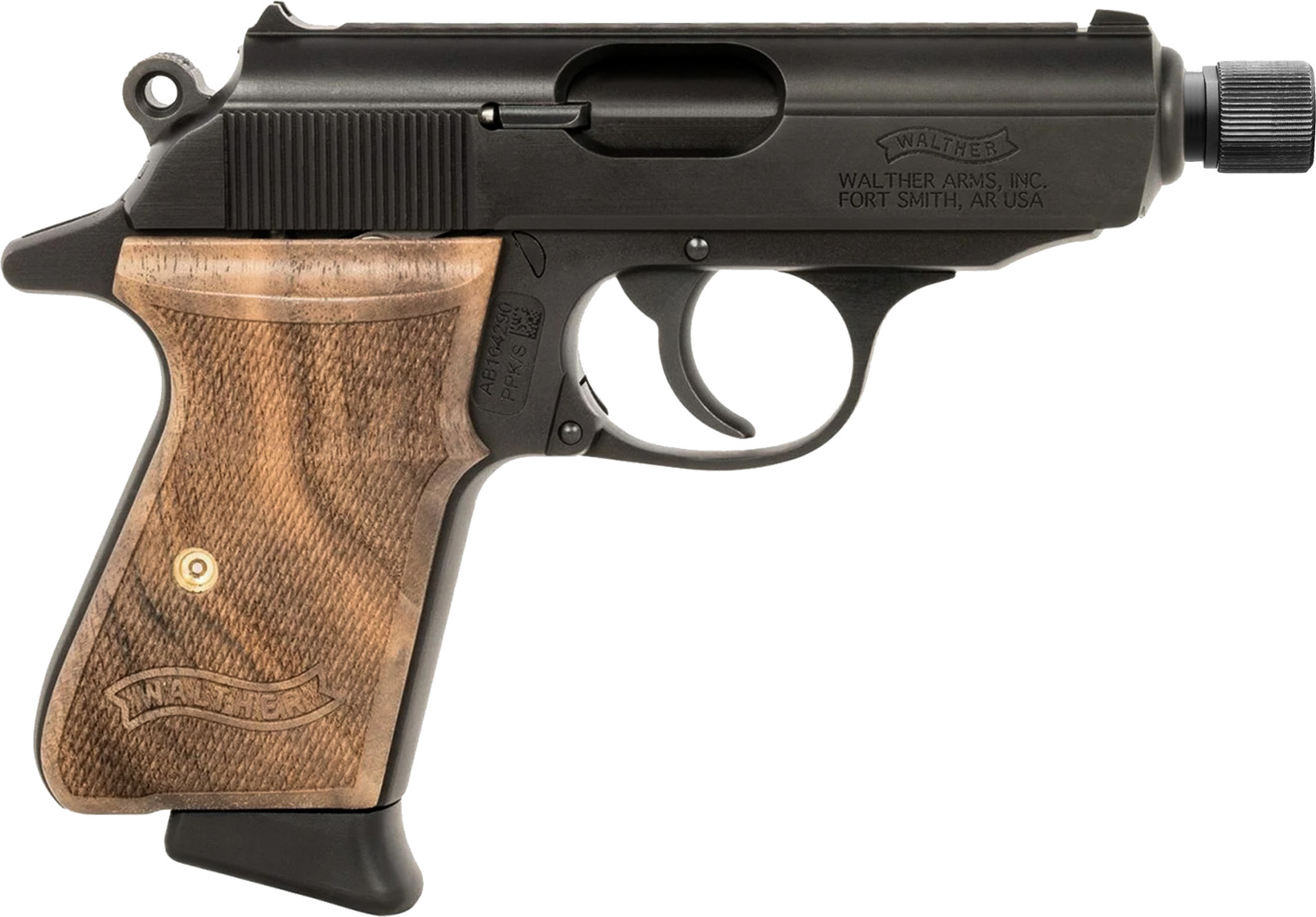 Walther PPK/S 32 AUTO Manufactured in Fort Smith/ AR 7+1 3.3 Threaded 1/2x28 Black