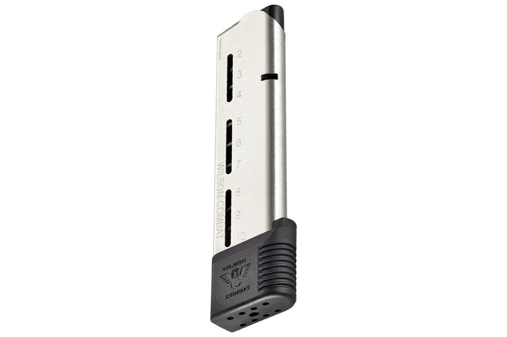 Wilson Combat Elite Tactical Magazine 45 AUTO 10Rd Stainless Steel Extended Base