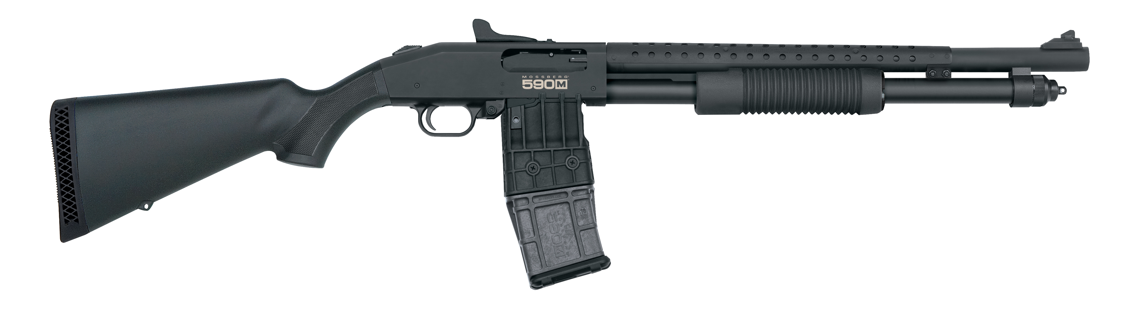 Mossberg 590M Mag-Fed 12Ga 18.5in 10rd 2.75in Pump-Action Shotgun (50206) - Mossberg - 12 Gauge