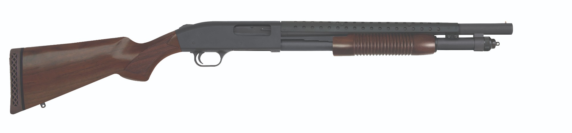 Mossberg 590 Tactical Retrograde 12Ga 18.5in 7rd Wood Stock Shotgun (52151) - Mossberg - 12 Gauge