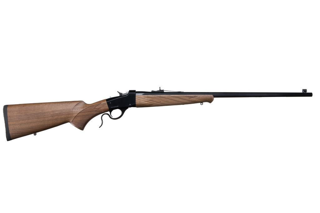 Winchester 524100186 Model 1885 Low Wall Hunter 17 WSM 1rd 24" Octagon Barrel Brushed Polish Blued Rec Satin Walnut Fixed Pistol Grip Stock Right Hand (Full Size)