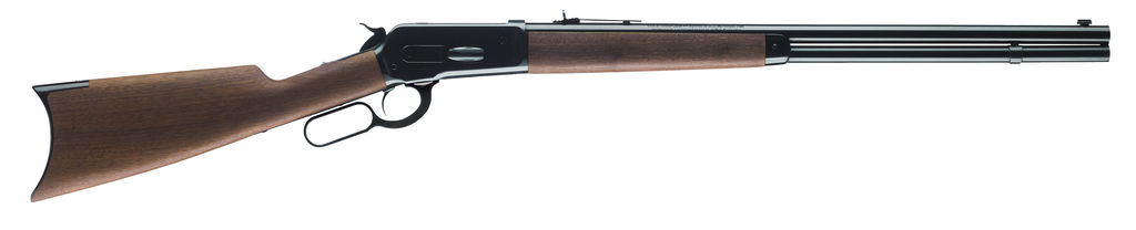 Winchester Model 1886 Short Rifle 45-90 Win Caliber 8+1 Capacity 24" Barrel Brushed Polish Blued Metal Finish Satin Walnut Fixed Straight Grip Stock Right Hand Full Size