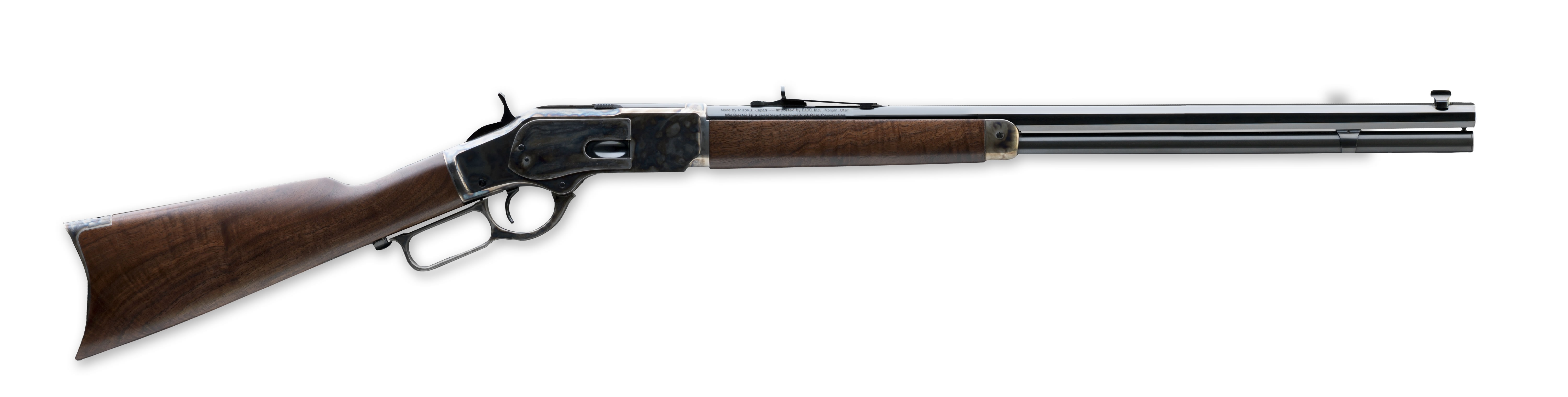 Winchester Guns Model 1873 Sporter 44-40 Win 13+1 Cap 24" Octagon Barrel Color Case Hardened Rec Satin Oiled Walnut Fixed Straight Grip Stock Right Hand (Full Size)