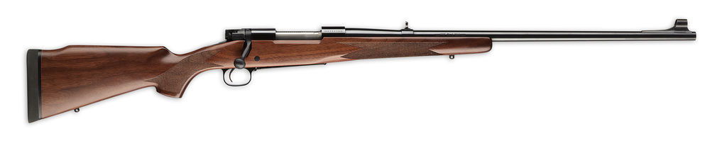 Winchester Model 70 Alaskan 375 H&H Mag Bolt Action Rifle, 3+1 Capacity, 25" Barrel, Matte Finish, Satin Walnut Stock
