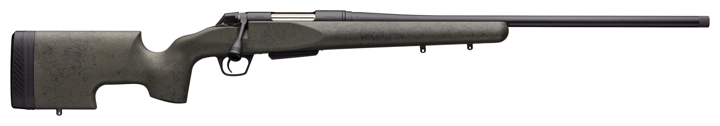 Winchester Guns XPR SR 6.8 Western Caliber with 3+1 Capacity, 24" Threaded Barrel, Black Perma-Cote Metal Finish & Black Webbed Green Grayboe Renegade Long Range Stock Right Hand (Full Size)