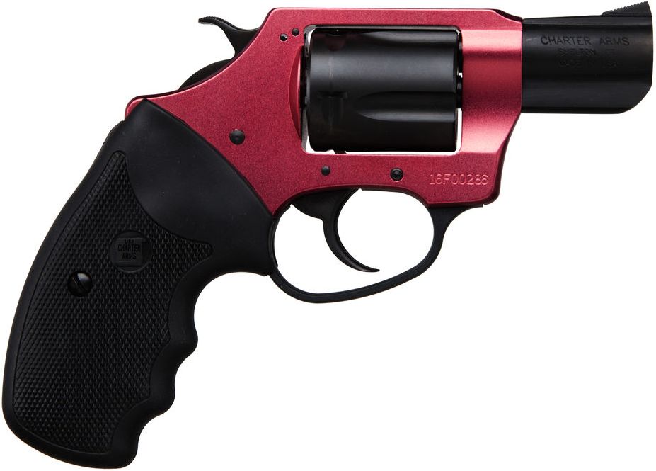Charter Arms Undercover Lite 38 Special Revolver, Lightweight 12oz, 5-Round Capacity, 2-Inch Barrel, Red/Black Finish, 53824 - CHARTER ARMS - 38 Special