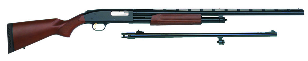Mossberg 54264 500 Combo Field/Deer 12 Gauge 5+1 3" 24"/28" Vent Rib Barrel, Dual Extractors, Blued Metal Finish, Wood Stock, Accu-Set Chokes - Mossberg - 12 Gauge
