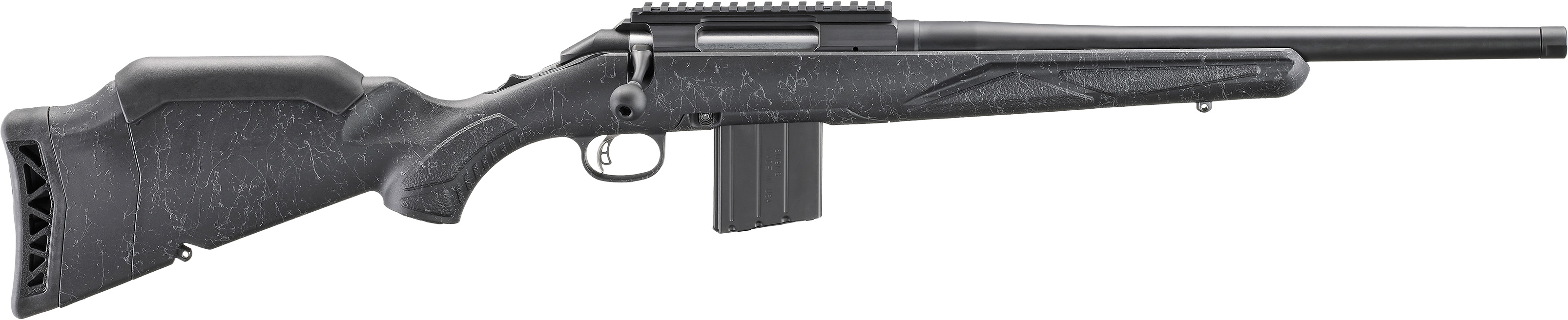 Ruger American GII Patrol Rifle 6mm ARC 10rd Magazine 16.1" Threaded Barrel Black Splatter Stock