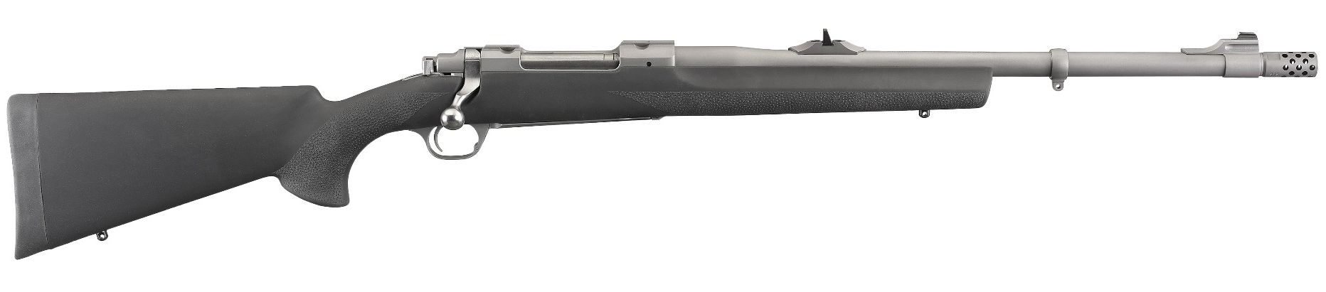 Ruger Hawkeye Alaskan 375 Ruger 20 in Stainless Steel Black Hogue 3 Round - Ruger - 375 Ruger