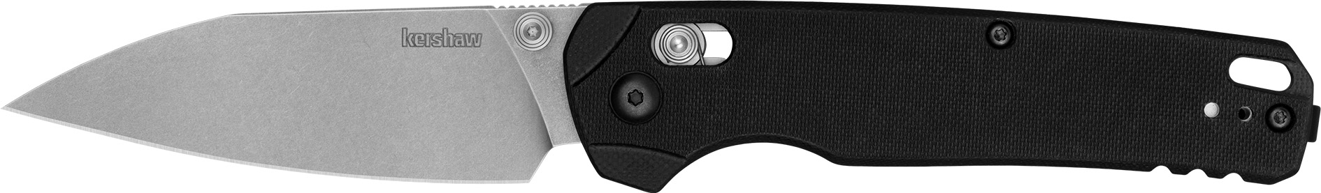 Kershaw 6110 Bel Air XL 3.40" Folding Plain Stonewashed CPM MagnaCut Steel Blade, Black Textured G10